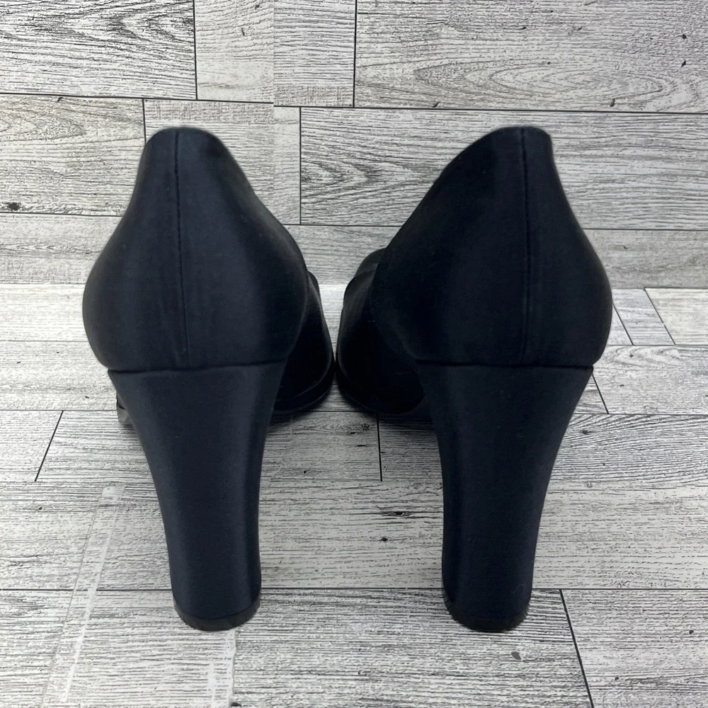 Bottega Veneta Black Blue Satin 3.5